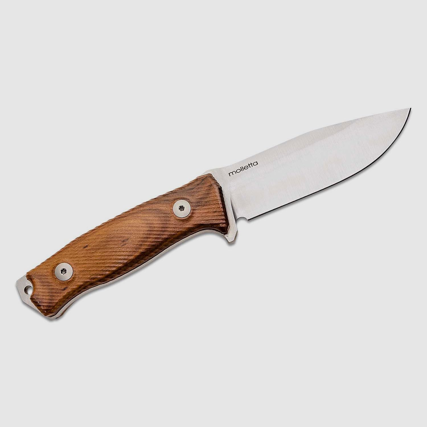 M5 Jagdmesser, Satin Sleipner Glatte Klinge, Santos Holzgriffe, Lederscheide | 97226