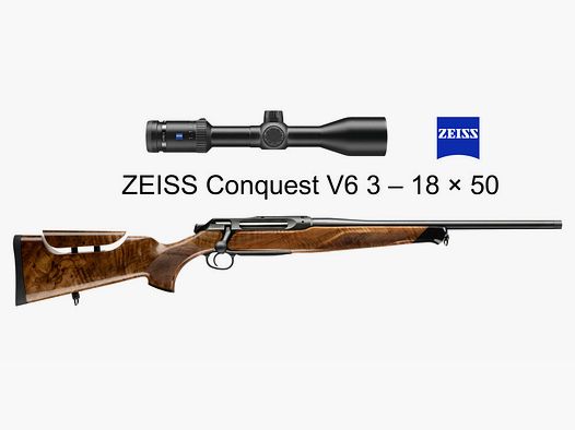 J.P. Sauer & Sohn Sauer 505 Ergo Lux Repetierbüchse HQ3 Ausstattungspaket Elegance + VSR | 8.5x55 Blaser | ZEISS V6 3-18x50