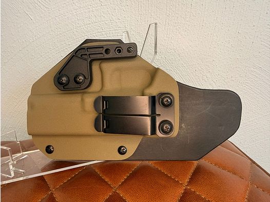 Holster voor Glock 17 Gen 5 Kydex Leer Hybrid Holster van PK Bladesmith