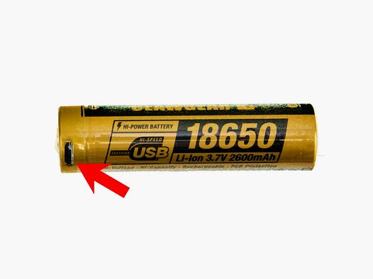 Clawgear Clawgear Akku 18650 3.7V 2600mAh Micro-USB