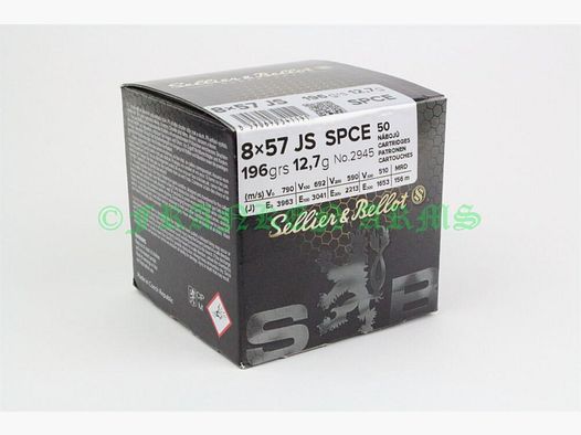Sellier&Bellot 8x57IS SPCE 196gr. 12,7g 50 piezas