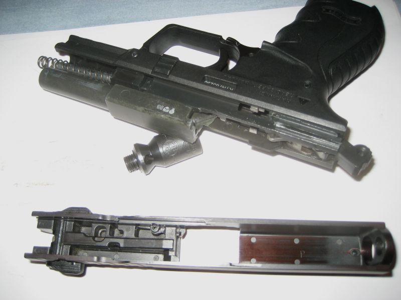 Walther PK 380, 9mmPAK, Stahlschlitten