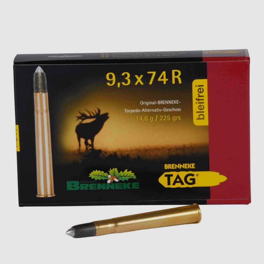 9,3x74 R TAG bleifrei 14,6g/225grs. Brenneke