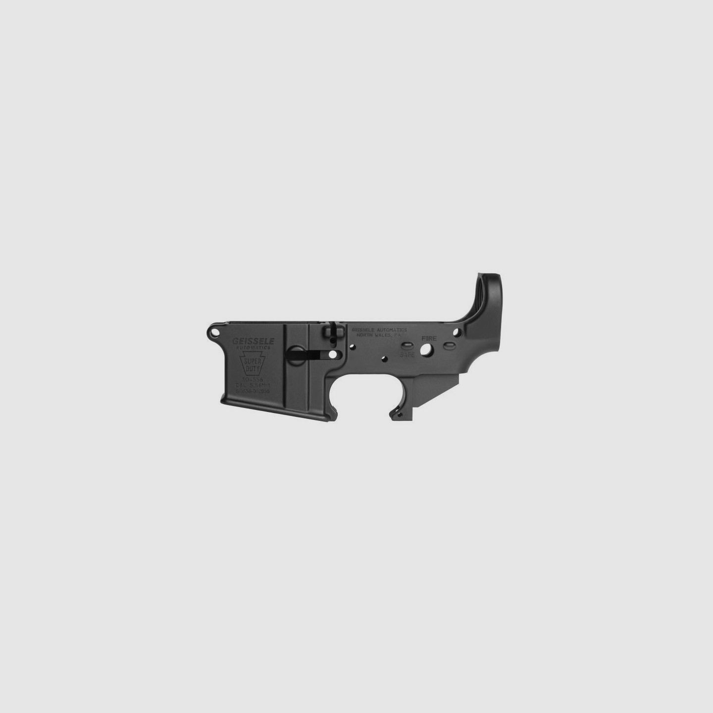Geissele Super Duty Stripped Lower Receiver, 5.56 - Black