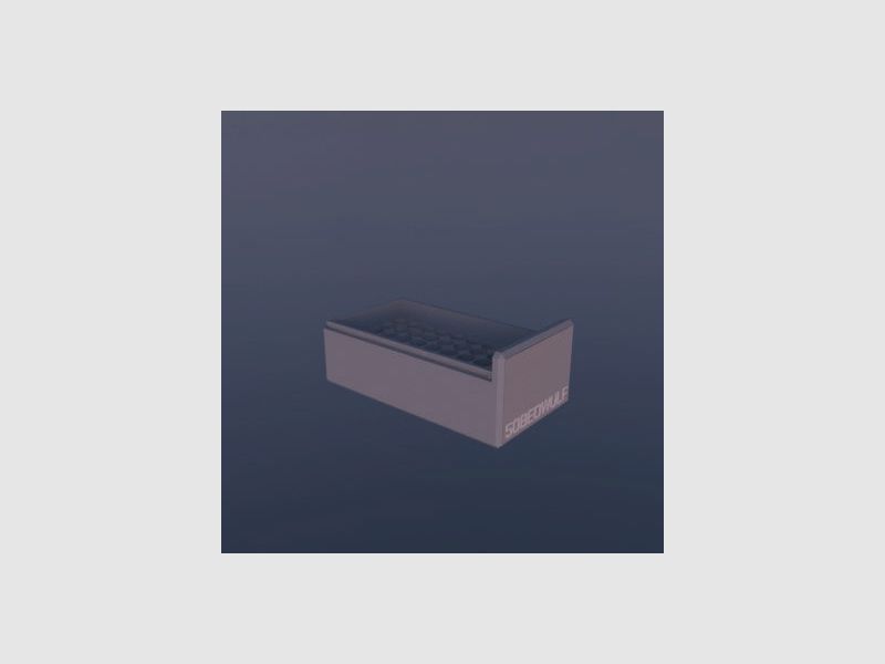 Filamelt ammunition box / .50 Beowulf / 'sliding lid' / cartridge box, ammo box