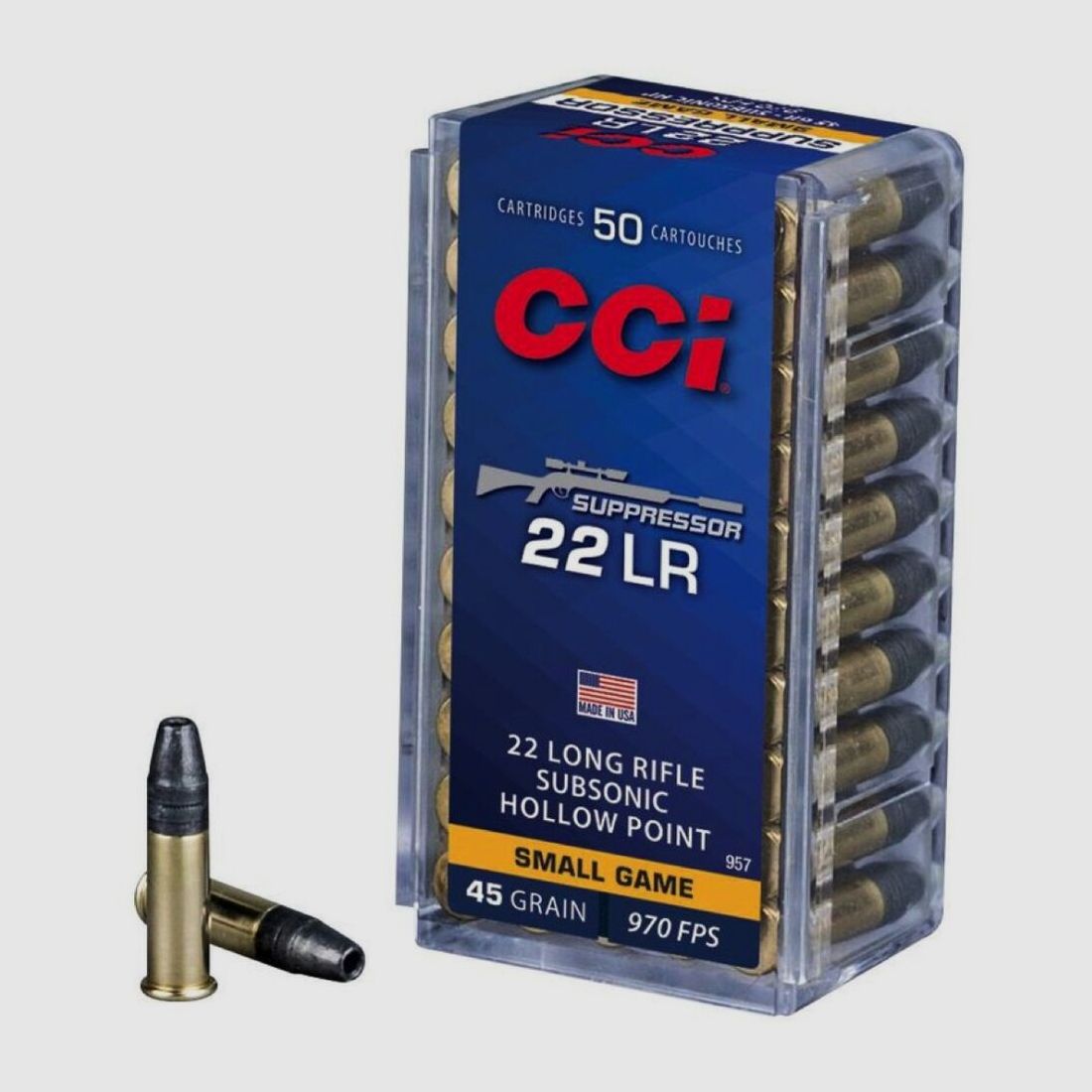 CCI Suppressor LHP 45grs 50St .22lr, image 2 sur 2