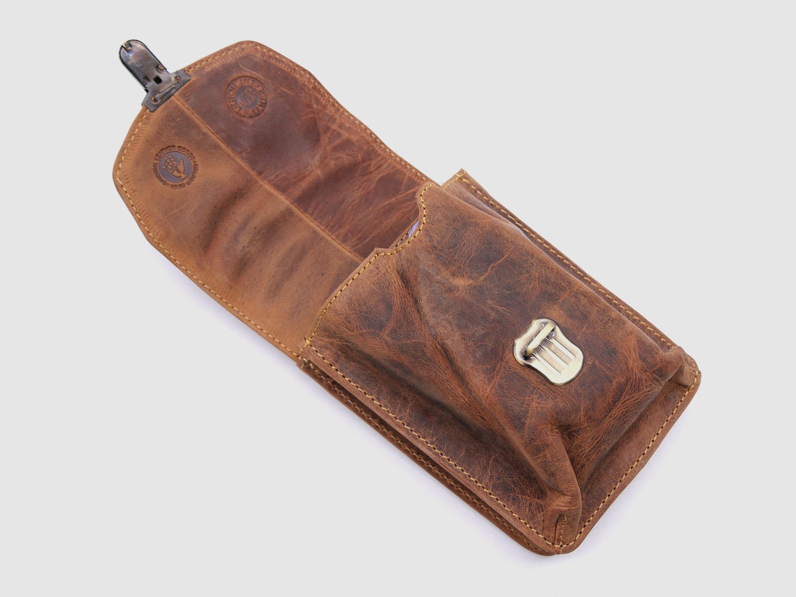 Greenburry Leder Gürteltasche Vintage Hirsch braun 1754H-STAG3-25