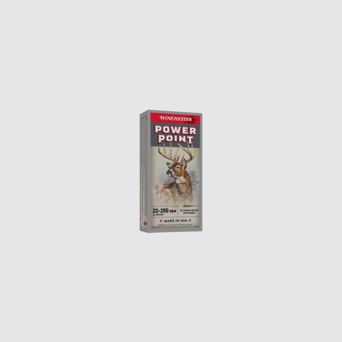 BOX MIT 20 PATRONEN WINCHESTER CAL.22-250Rem POWER-POINT 55GR, Bild 1 von 4