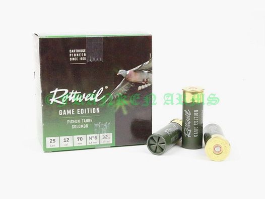 Rottweil Game Edition TAUBE 12/70 2,8mm 25 piezas precios por cantidad