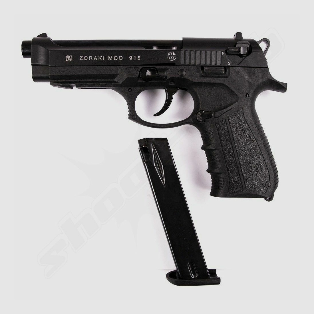 Zoraki 918-P Schreckschusspistole Brüniert 9mm PAK Komplett-Set