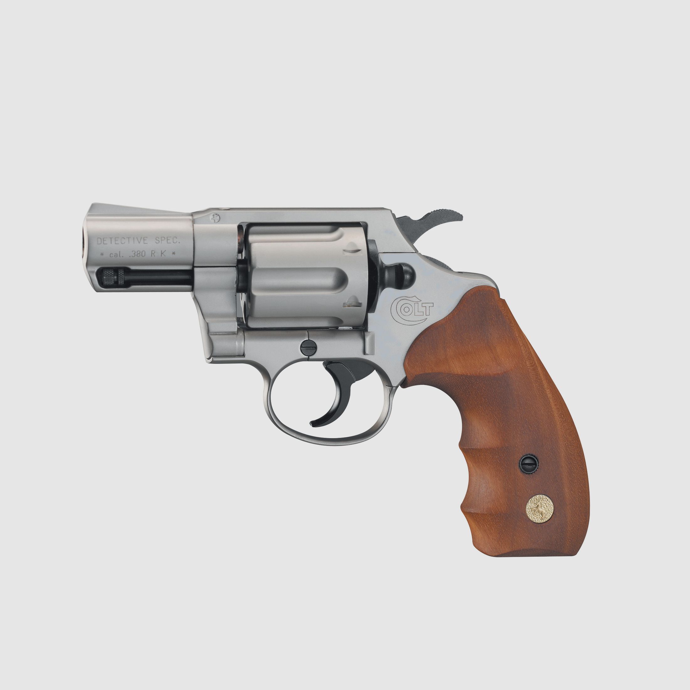 Colt Detect. Special - 6Schuß. 9mm vernickelt / Holzgriff