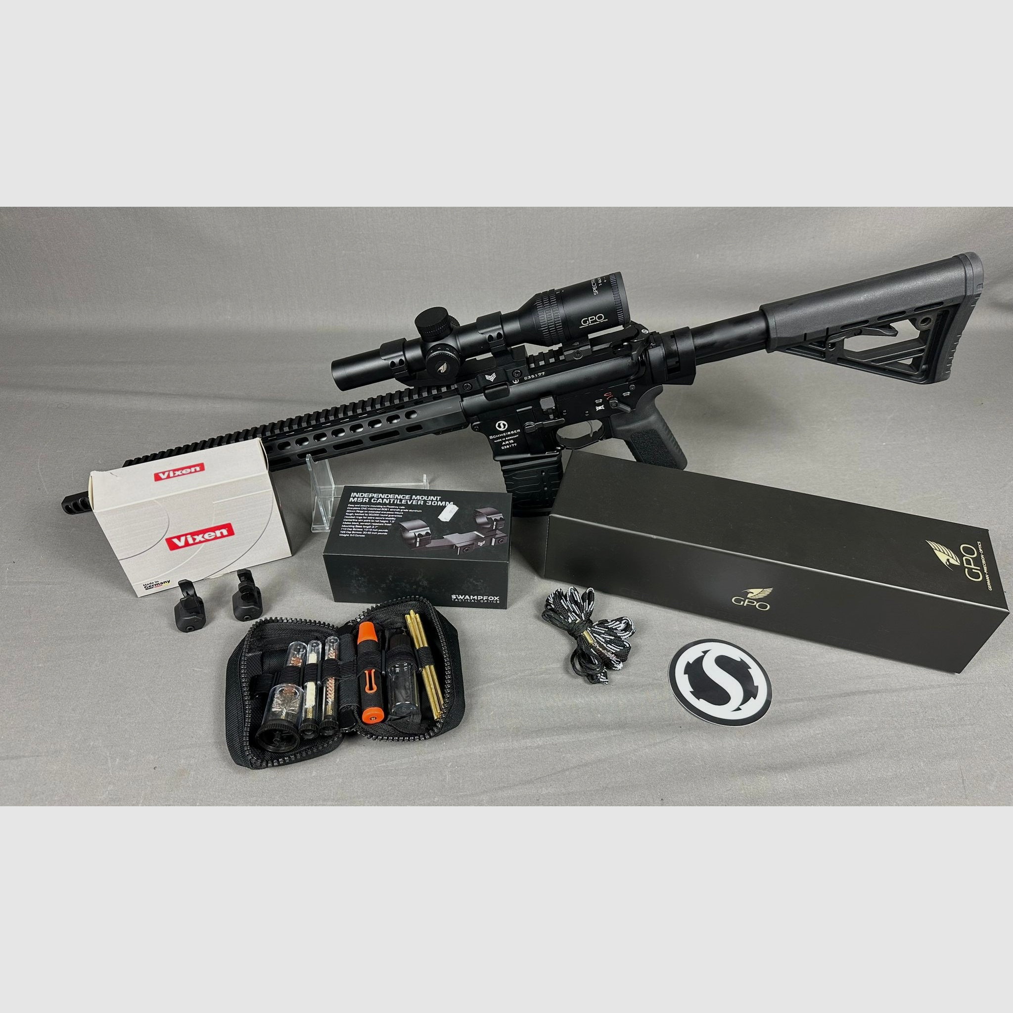 Schmeisser AR 15 Dynamic L &  GPO Spectra 6 1-6x24 G4i + Vixen Red Dot