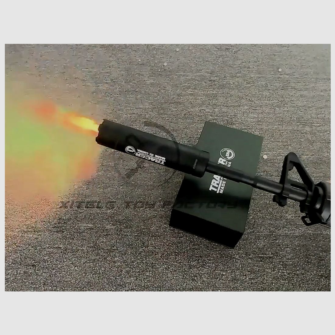 Full Auto Tracer Unit Fire Smoke effect Airsoft Silencer LED UV Schalldämpfer