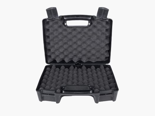 Pistoolkoffer, sluiting met 2 sluitingen, schuim met honingraatstructuur, 37,5x28x13 cm