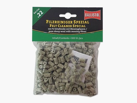 BALLISTOL Putzpfropfen Spezial Grau für .22 (300 Stück)