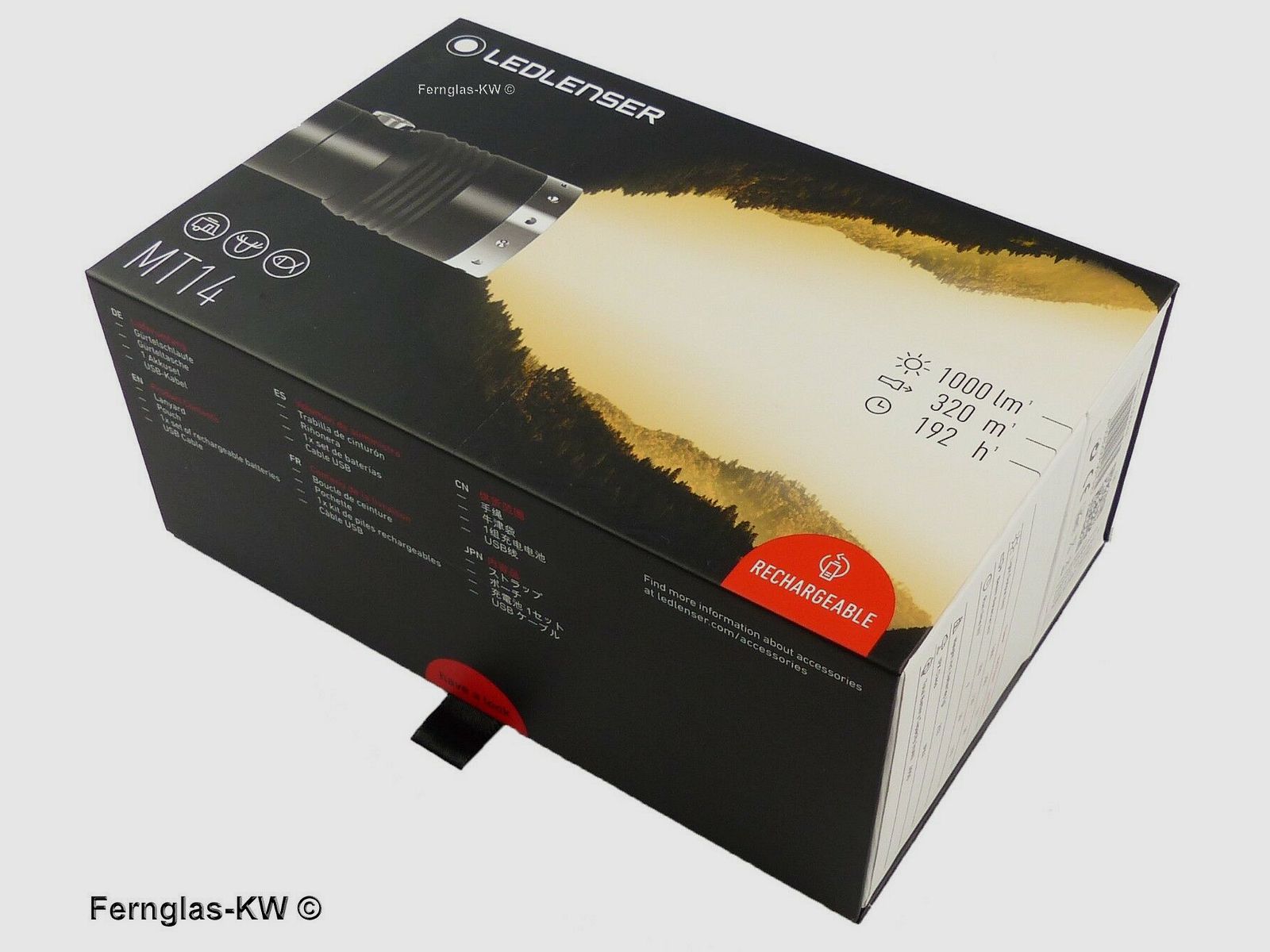 Ledlenser 500844 Caja de regalo Linterna LED recargable MT14 Potencia de luz 1000 lúmenes