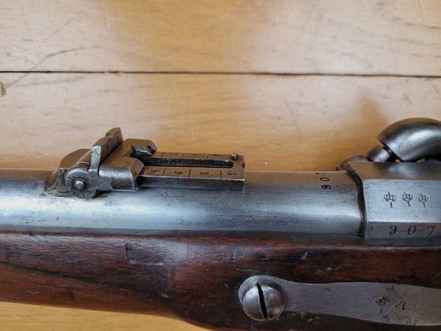 Seltenes bayerisches Gewehr Podewils Lindner 1858 / 67 – Hinterlader – Bayerische Guard – Krieg von 1870/71 – Äußere Zustand, Lauf und Mechanismus einwandfrei – TBE+, Bild 11 von 22