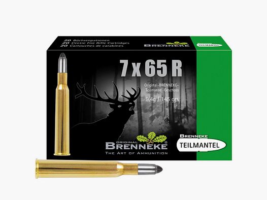 Brenneke 7×65 R Basic partial coat 9.4g/145grs.