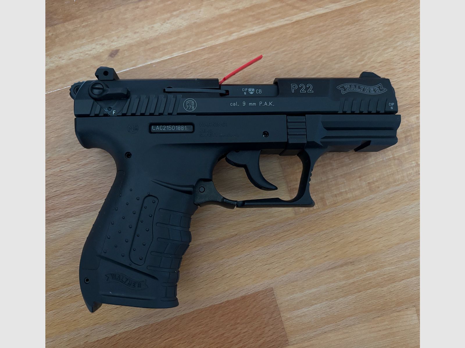 Walther P22 pistola a gas compressa inclusa coppa di lancio e Fobus IWB-holster