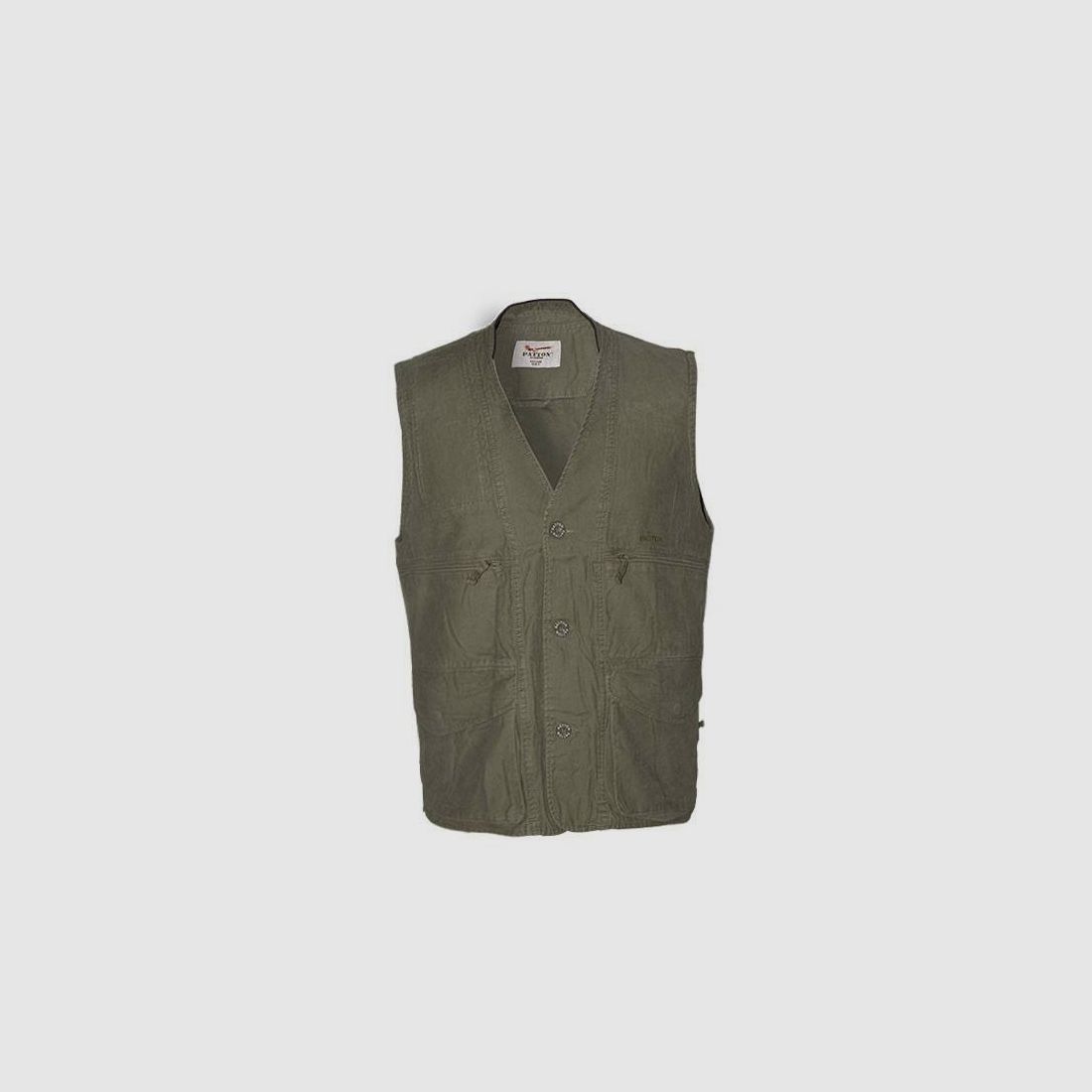 Gilet Patton en coton stone washed, image 1 sur 3