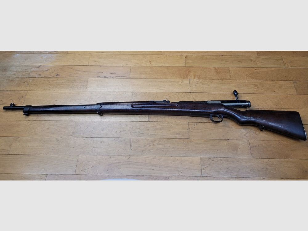 Sehr schönes japanisches Gewehr Arisaka Typ 38 – Originalkaliber 6,5×50 – Arsenal Nagoya 1939 – Thailand-Bestellung von 1940 – Originalbrünierung zu 99% – Mechanik und Lauf sehr gut – Schöne Markierungen – Bajonettanschluss – TBE ++, Bild 23 von 33