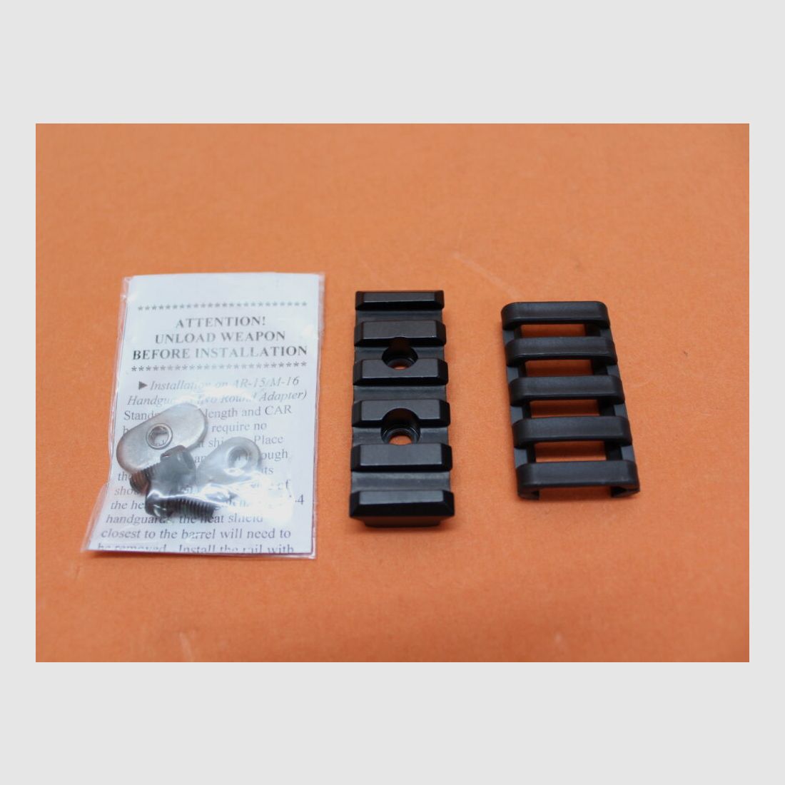 Falcon Industries AR-15: Picatinny Forend Rail 2" Falcon (4352) Alu Black/ Picatinnyschiene zum Anschrauben