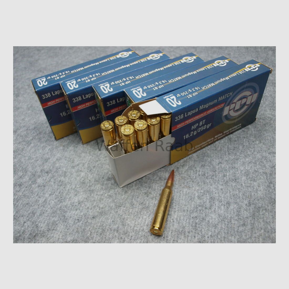 PPU 338 Lapua Magnum Match	 PPU 338 Lapua Magnum Match  HP BT 250grs.