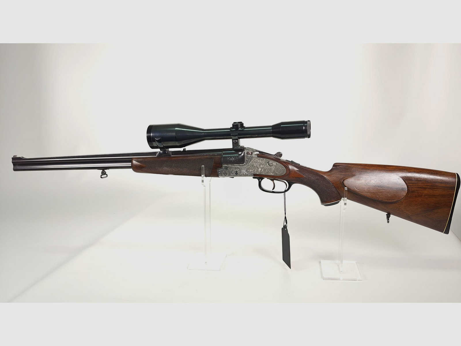 Friedrich Wilhelm Heym Mod. 22 SS side-lock double rifle 7x65R with Zeiss Diasta