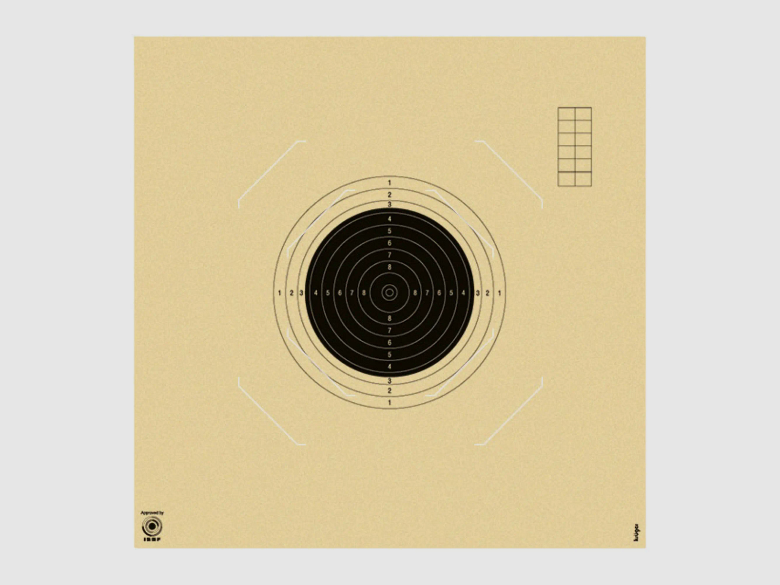 Cible de carabine KK 50 m | 34x34 cm (50 pièces)