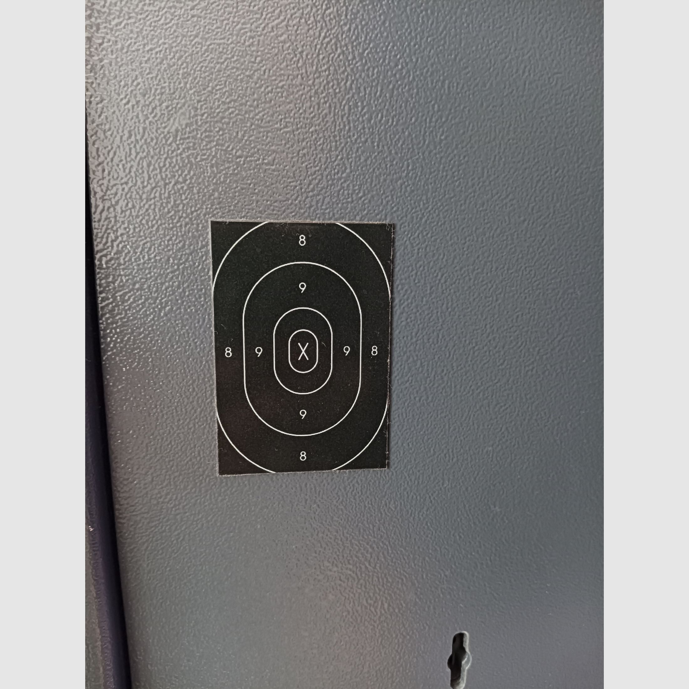 Gun cabinet magnet target