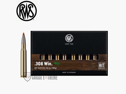 20 RWS patronen kal. 308 Win 165gr HIT
