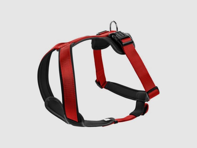 Hunter Geschirr Neopren Rot/Schwarz 45-57/S