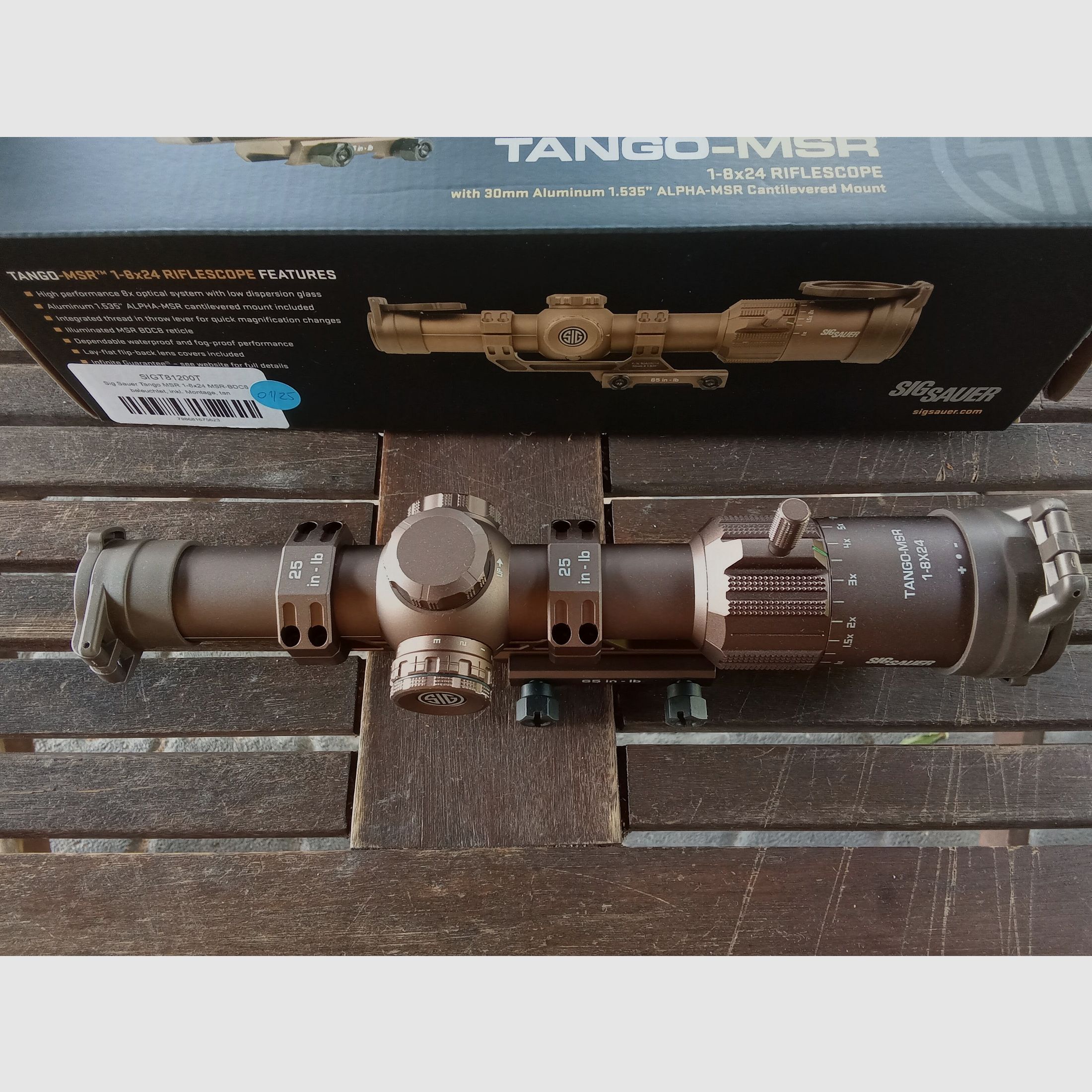 Scope LPVO 1-8 Sig Sauer Tango FDE MSR 1-8x24 with mount