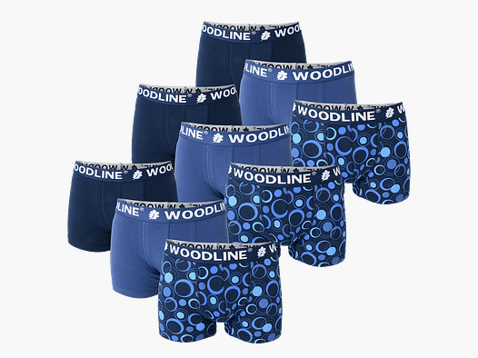 Woodline Boxershorts Blau 9er-Pack