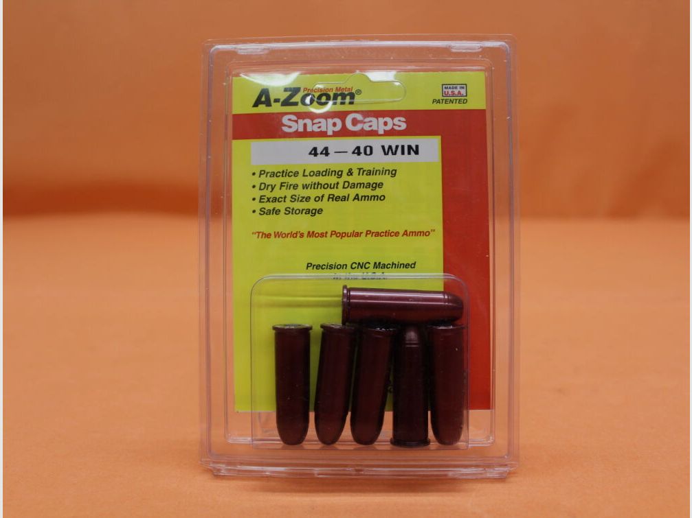 A-Zoom A-Zoom cartouche d'exercice / tampon en aluminium .44-40Win ensemble de 6 pièces (16123)