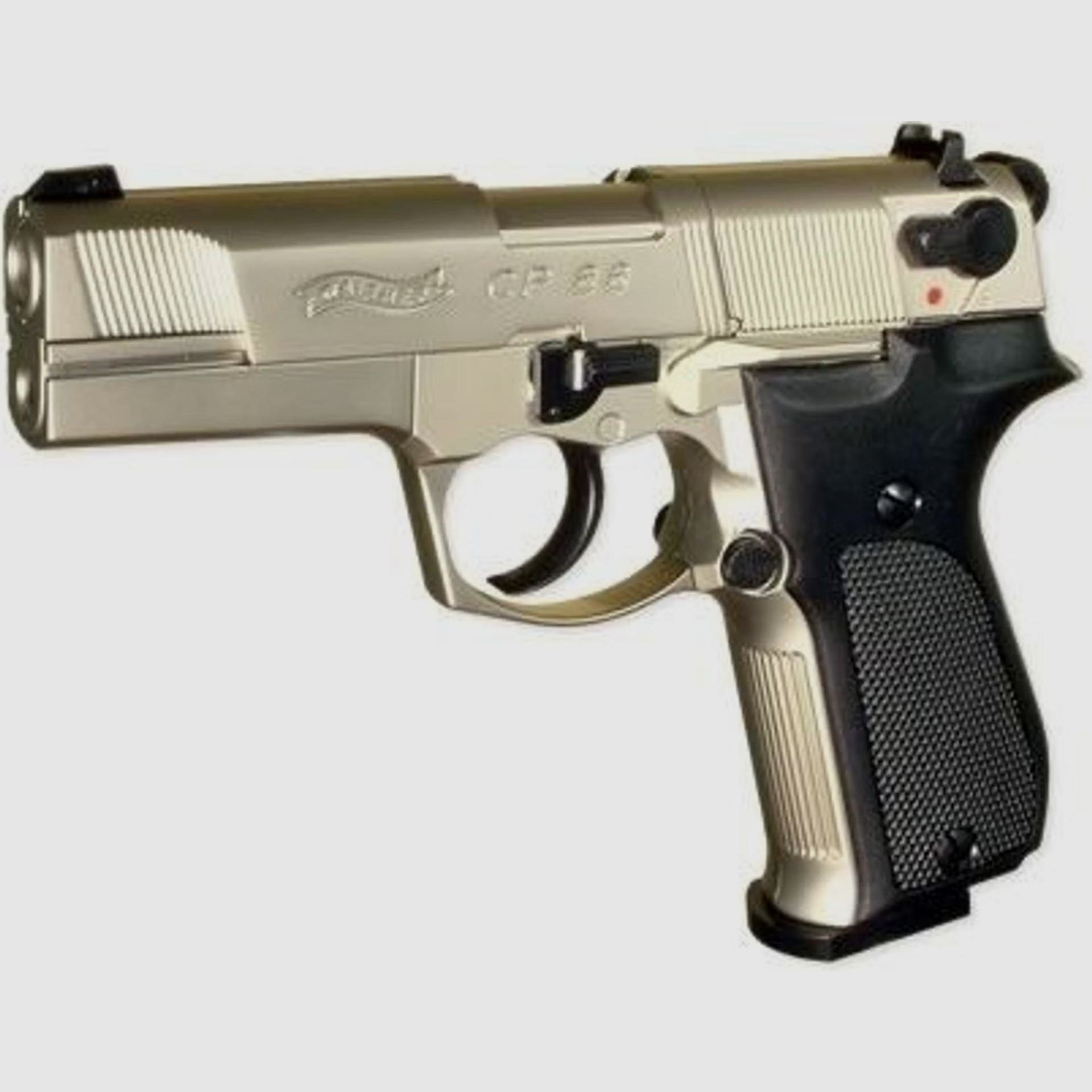 Walther CO/2 Pistool CP88, Nikkel / Kunststof 4" Kal. 4,5mm Diabolo