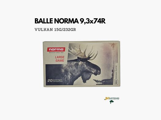 PATRONE NORMA 9,3x74R VULKAN 232GR