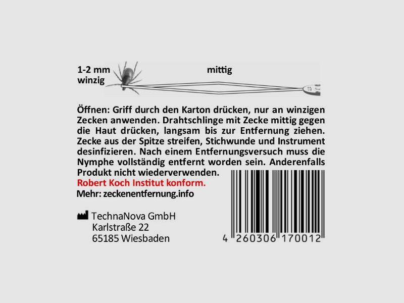 Nymphia Nymphia Zeckenentfernung