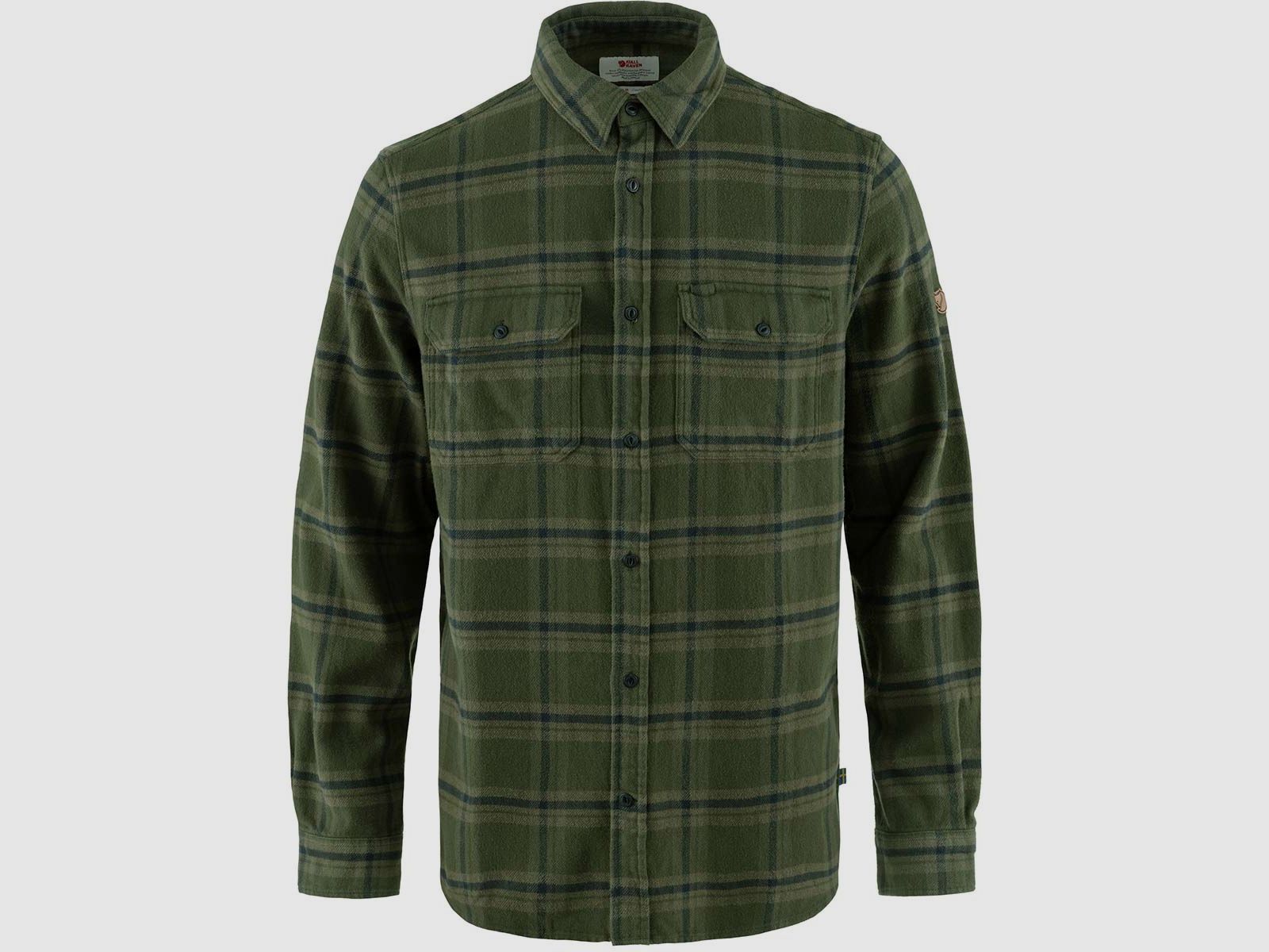 Fjällräven Hemd Övik Heavy Flannel Deep Forest - Dark Navy