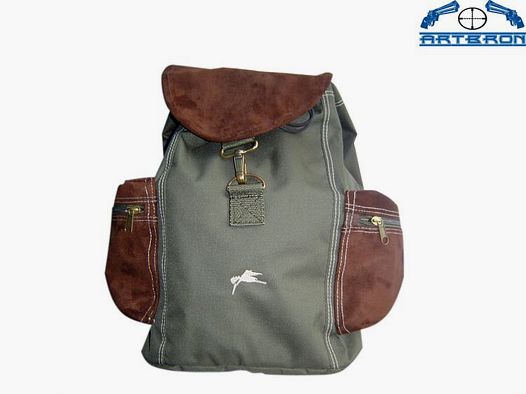 Universal hunting backpack with suede trim