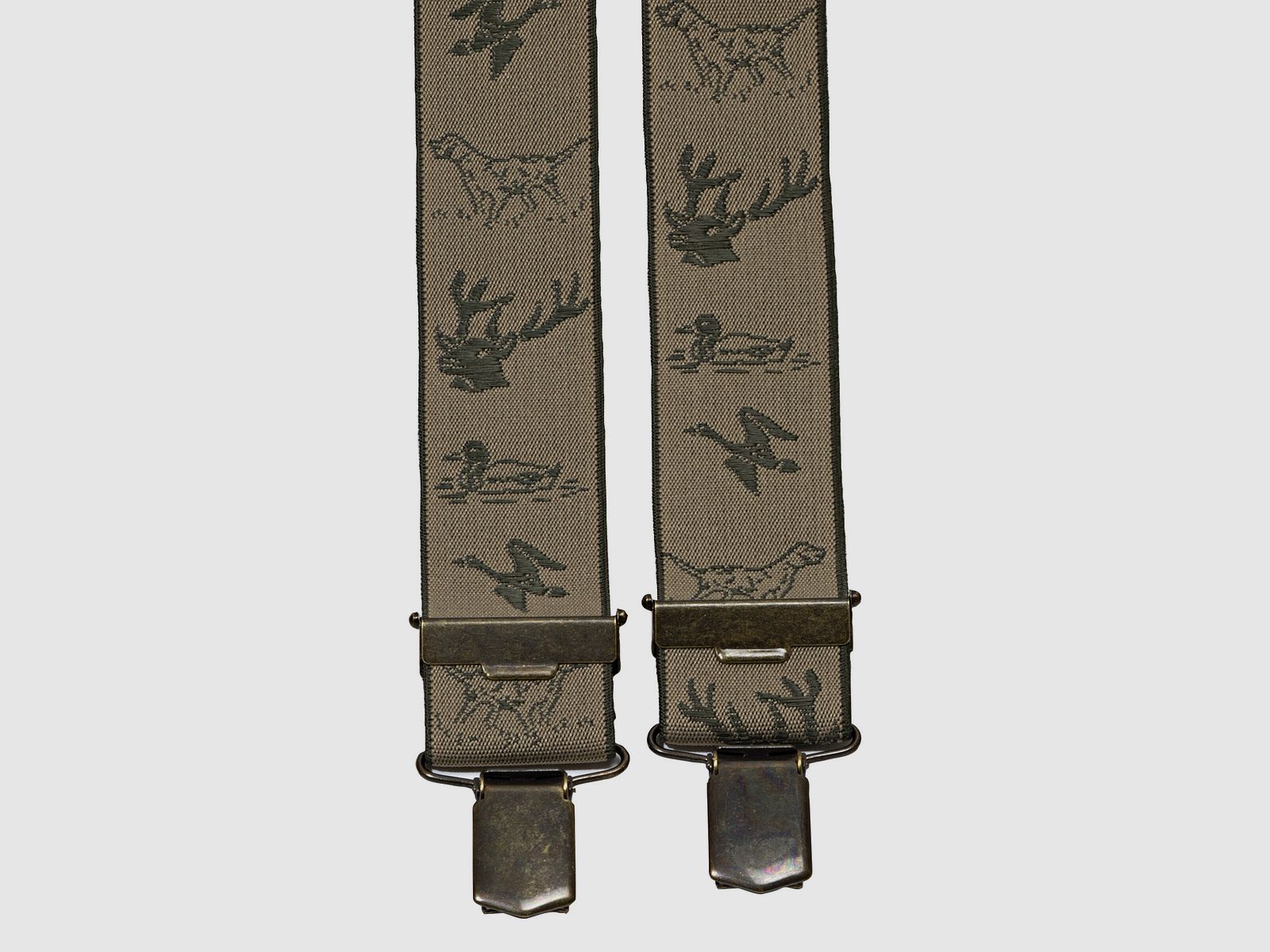 Hosenträger Jacquard Hirsch/Ente beige
