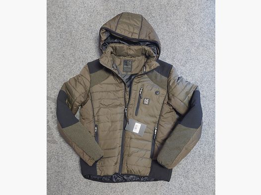 UNIVERS Daunenjacke MOD. DOLOMITI GRÜN MIT KAPUZE