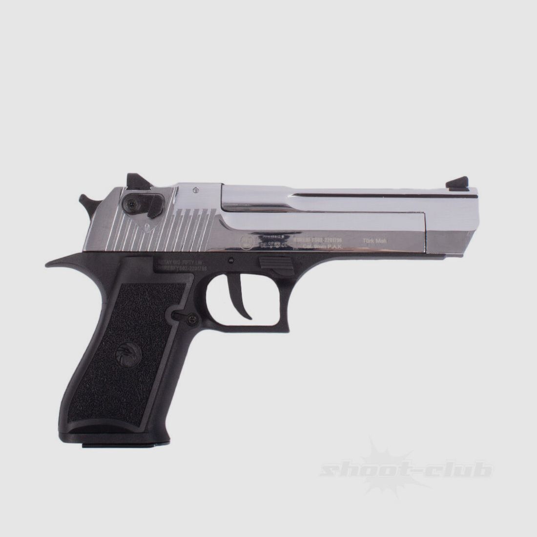 Retay	 Big Fifty LW Schreckschusspist 9mmP.A.K Hochglanz-Chromfinish