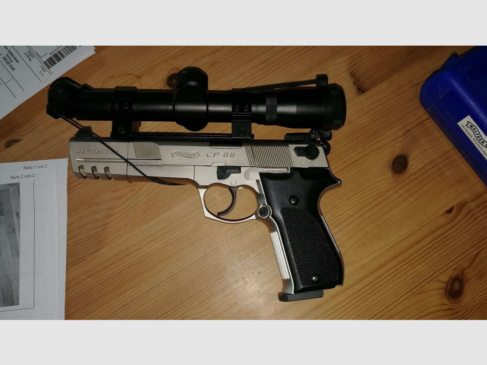 Walther Luftpistole CP 88 silber