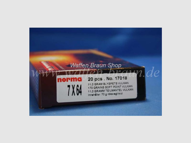 NORMA 7X64 VULKAN 11.0G 170GR 20 pieces