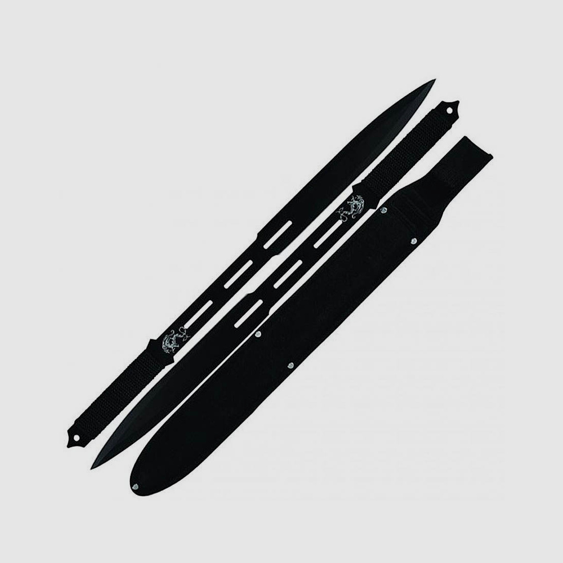 Ninja swords two in one with blackened blade