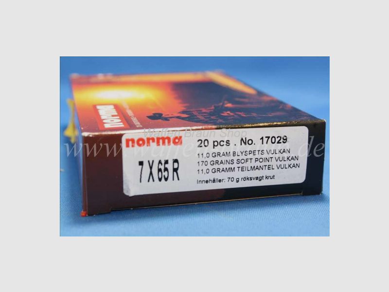 NORMA 7X65R VULKAN 11,0G 170GR 20 pezzi
