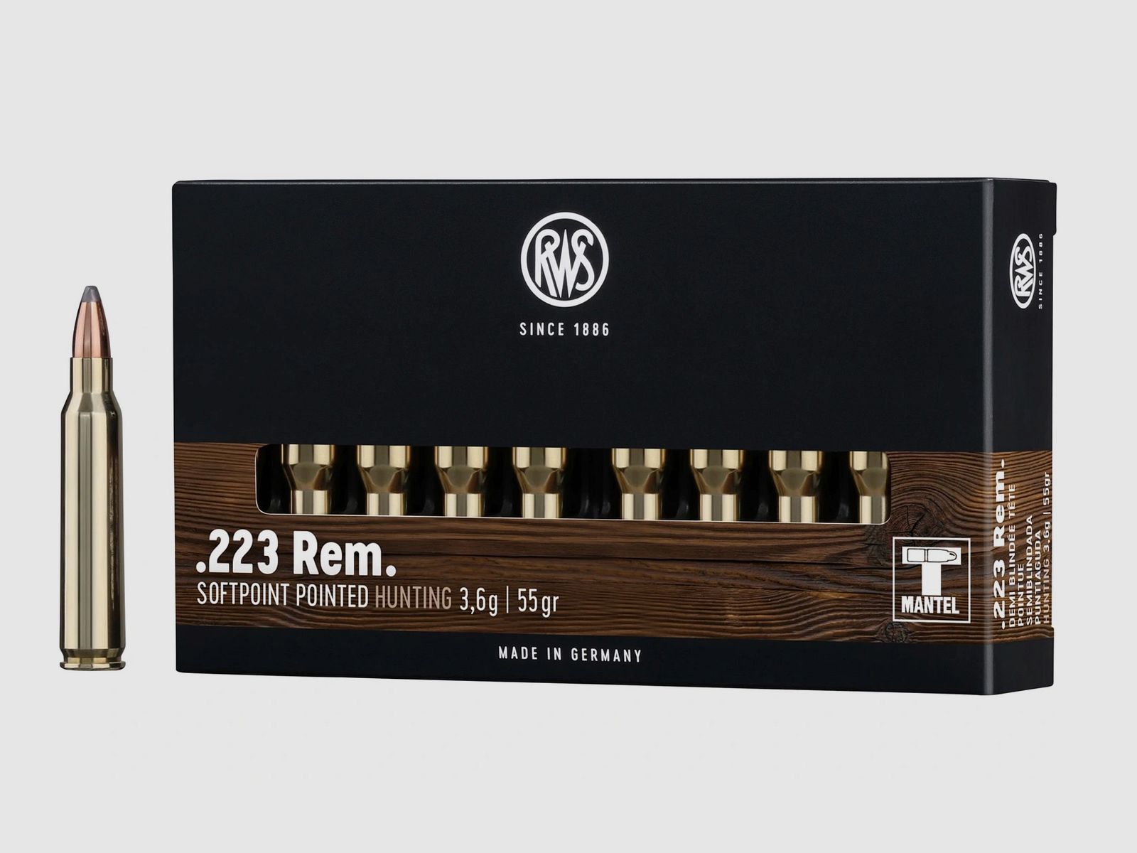 RWS 2116472 .223 Rem. Partial jacket pointed 3.6g 55grs.