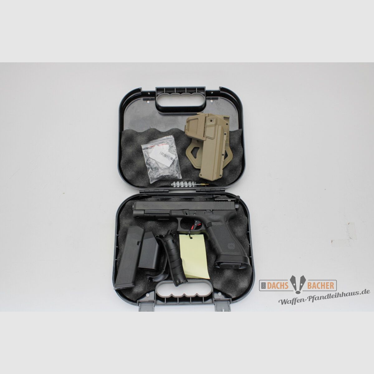 Pistolet Glock 34 GEN 4 Cal 9 Para avec détente Timney, holster et plaque de montage pour viseur