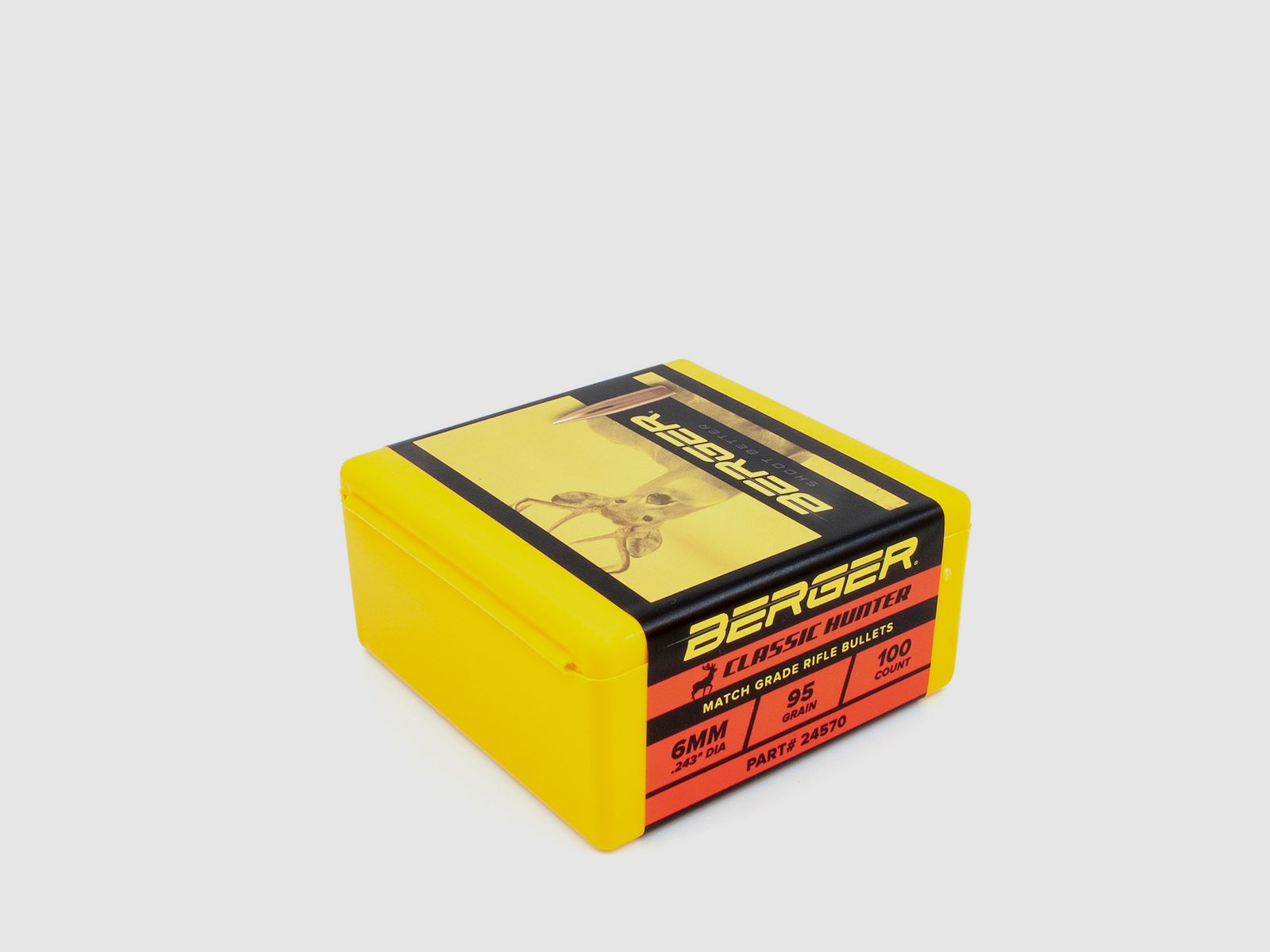 Berger Bullet 6mm/.243 Classic Hunter 95GR 100 Pieces